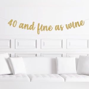 Handmade 40th birthday banner